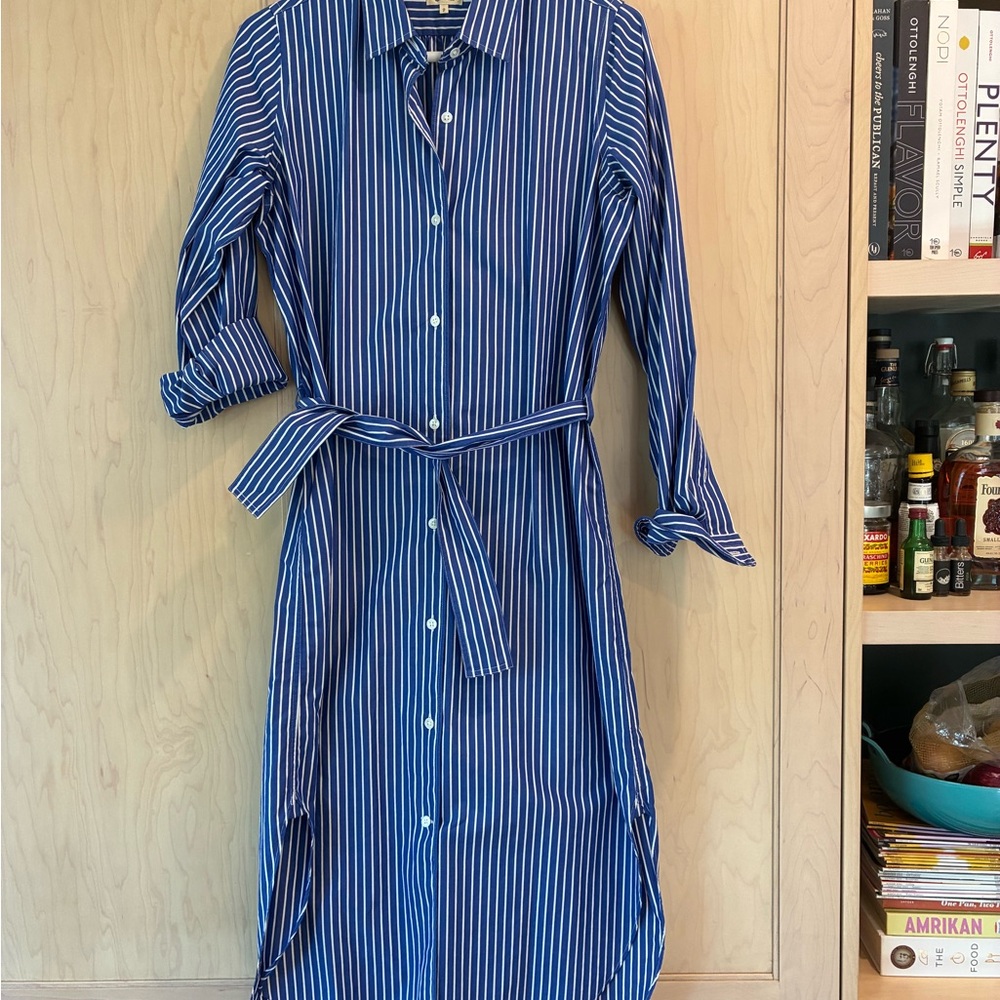 Tuckernuck Navy Striped Long Sleeve Dress